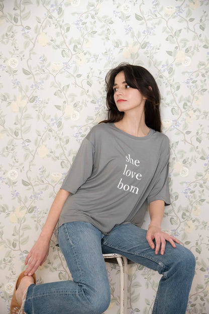 ソフトモダール ベーシックロゴTシャツ