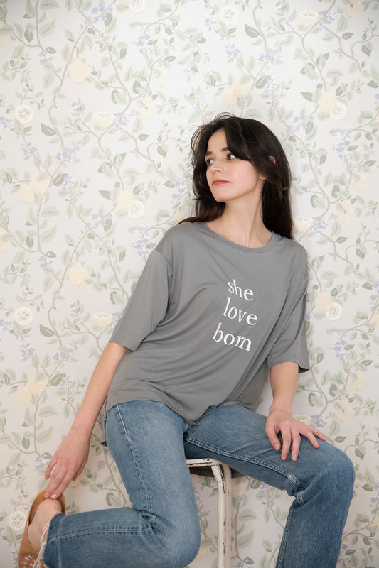 ソフトモダール ベーシックロゴTシャツ