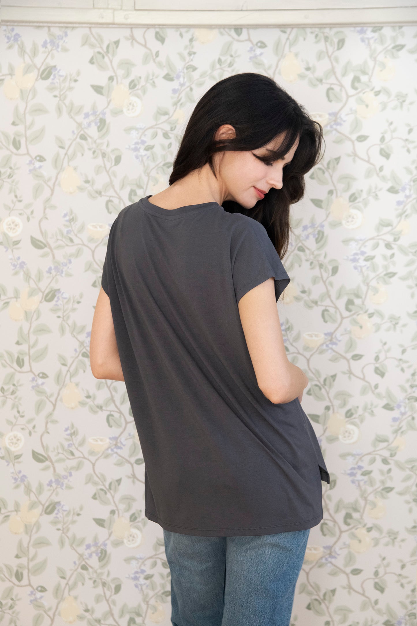 ソフトモダール フレンチTシャツ