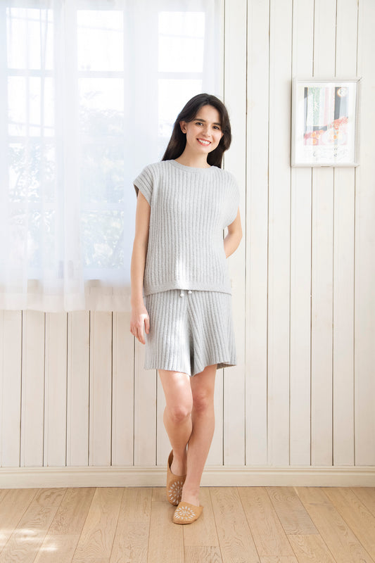 ジャガード フレンチスリーブトップス