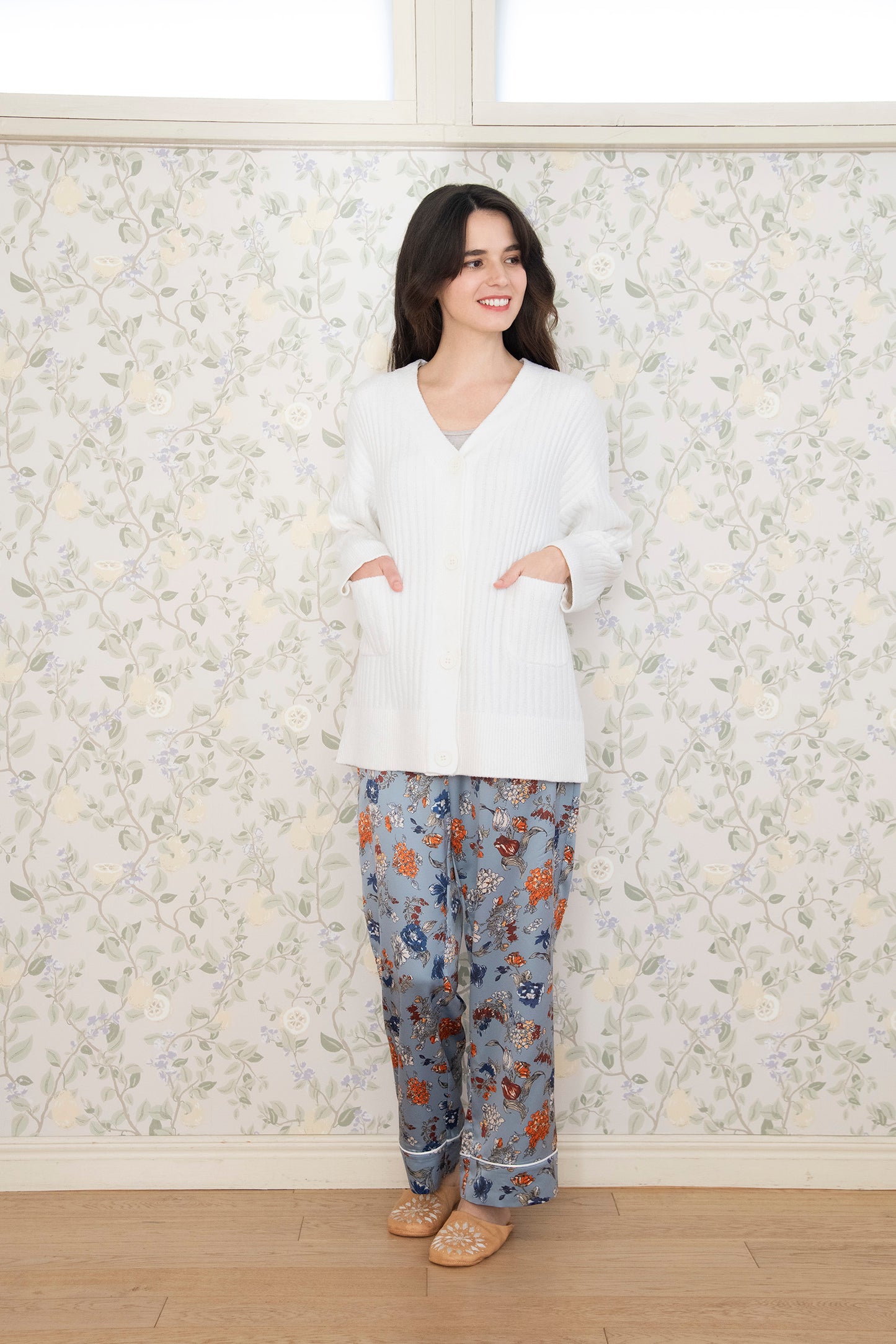 ジャガード アイスモールカーディガン